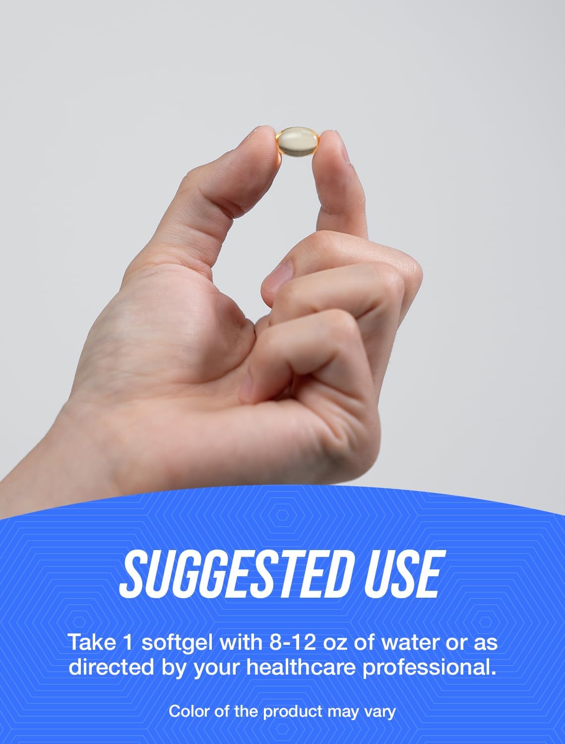 Easy to swallow Vitamin D3 softgels for calcium absorption and healthy joint support