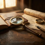 Decorative Magnifying Glass 5X Magnification Brass Handle with Antique Finish 2.75 Inch Lens Lightweight Handheld Magnifier for Reading, Elderly Vision & Inspection Stylish Vintage Decor & Gift - Image 9