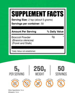 BulkSupplements Sulforaphane Supplement vegan green powder contents
