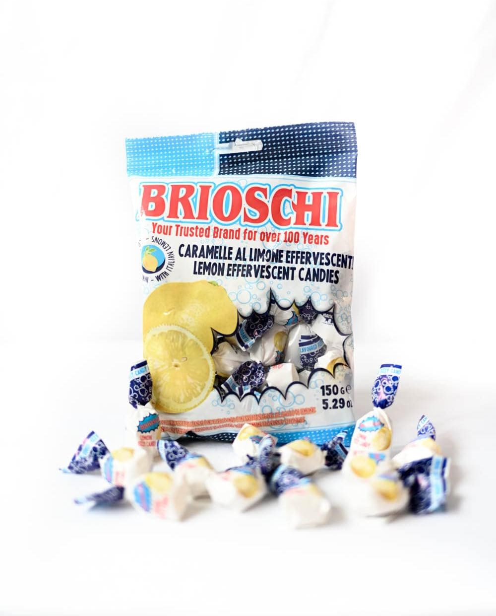 Brioschi candy nutritional information on packaging