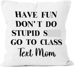 MONALET funny text throw pillow cover front view