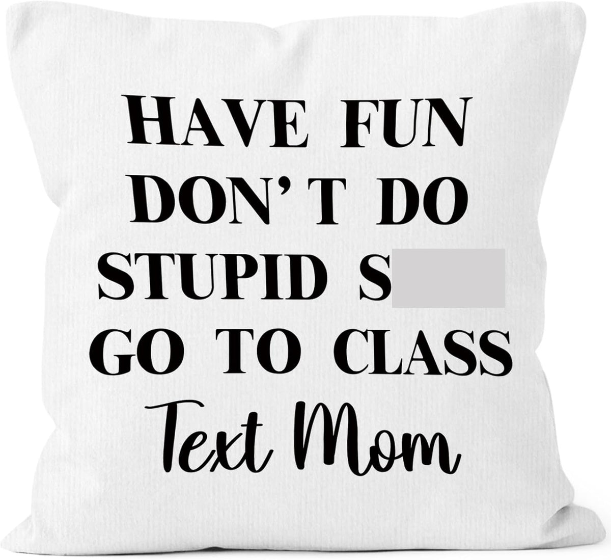 MONALET funny text throw pillow cover front view