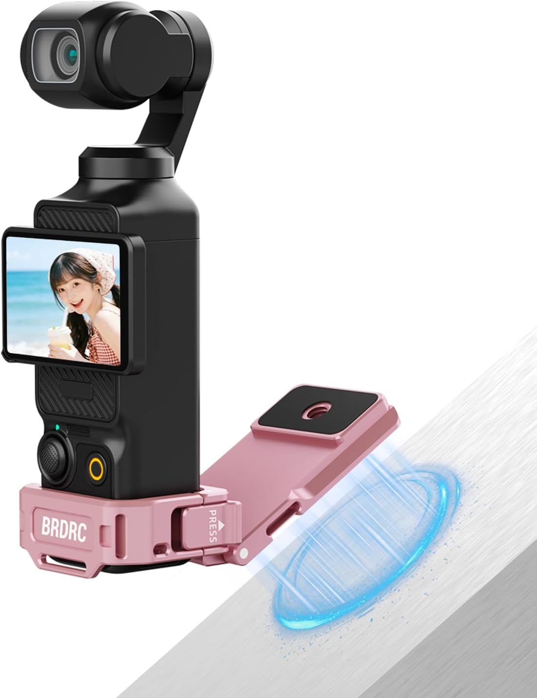 Pocket 3 4 Magnetic Mount, Magnet Expansion Adapter Holder with Cold Shoe on Iron Fence, Aluminum Alloy Magnetic Mount Stand for DJI Osmo Pocket 3 4/Xtra Muse Creator Combo Handle Accessories - Image 10