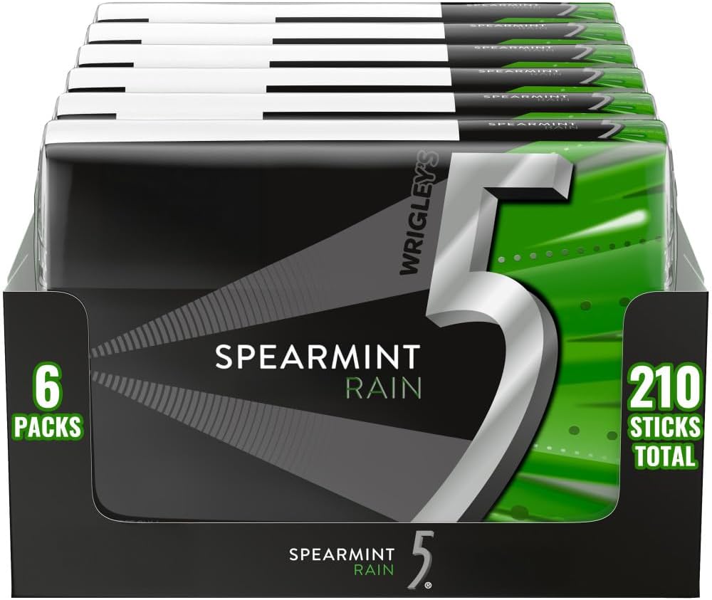 5 GUM Peppermint Cobalt Sugar Free Chewing Gum Refreshing Cooling Minty Flavor Five Gum, 35 Stick (6 Pack) - Image 9