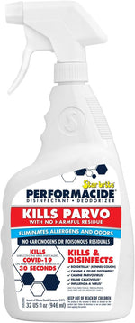 Performacide chlorine dioxide thirty two ounce spray bottle with pouch packet