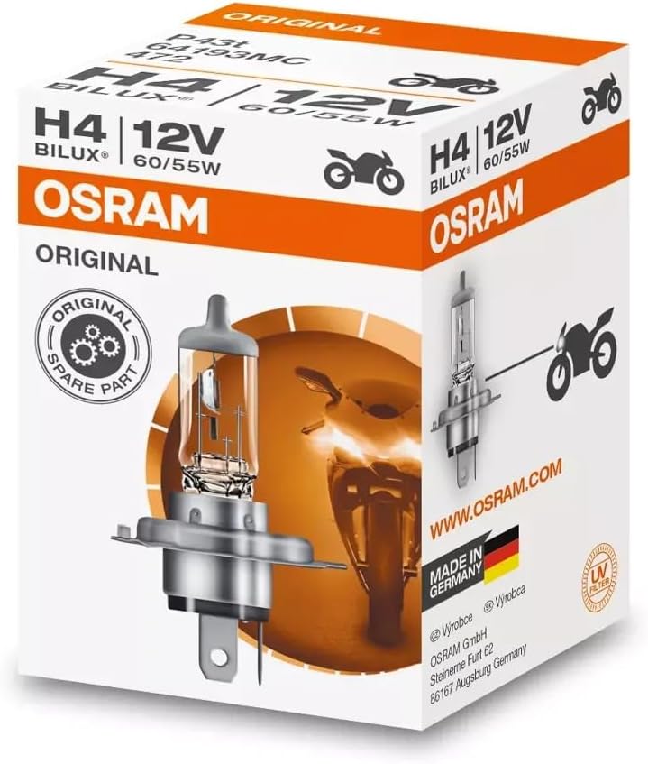 Osram H4 Basic halogen headlight bulb front view