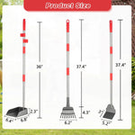 Close up view of the heavy duty stainless steel spade attachment for concrete cleaning.