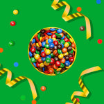 Authentic M&M's Minis bulk bag packaging details