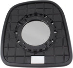 Sail mounted exterior door mirror glass plate detail
