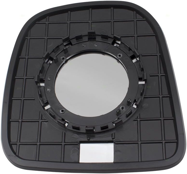 Sail mounted exterior door mirror glass plate detail