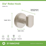 Symmons satin nickel hardware close up detail