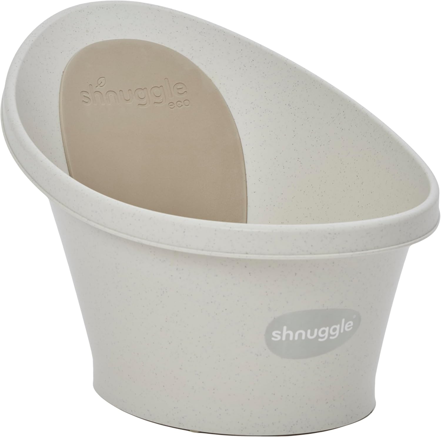 Shnuggle Eco Newborn Baby Bath front view in Cookies and Cream color