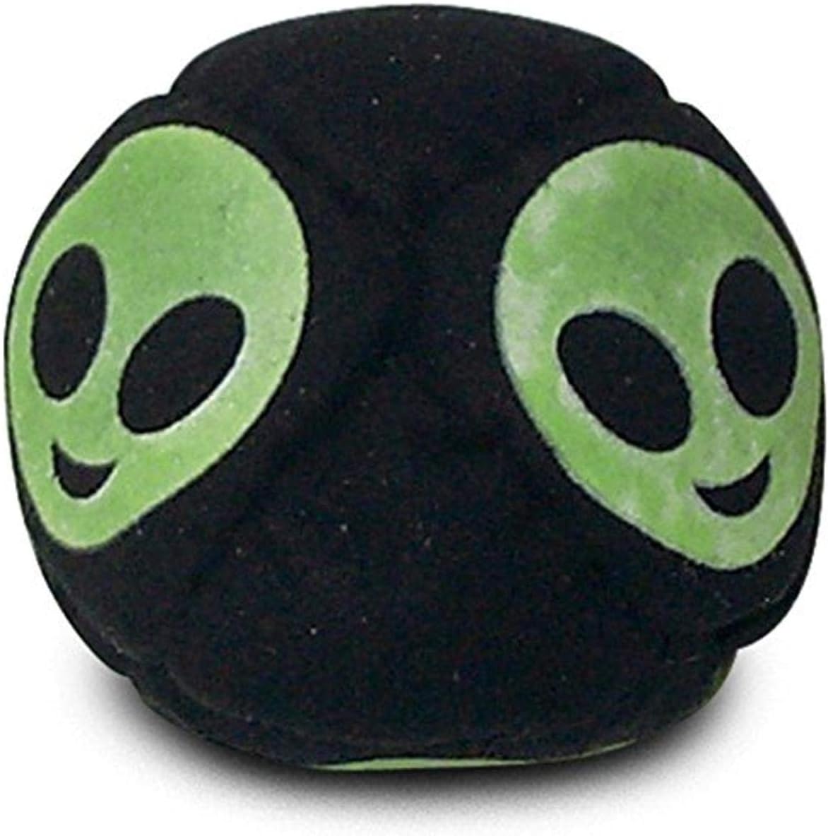 World Footbag Alien Glow-in-the-Dark Hacky Sack front view showcasing the black synthetic suede panels and light-activated alien design.