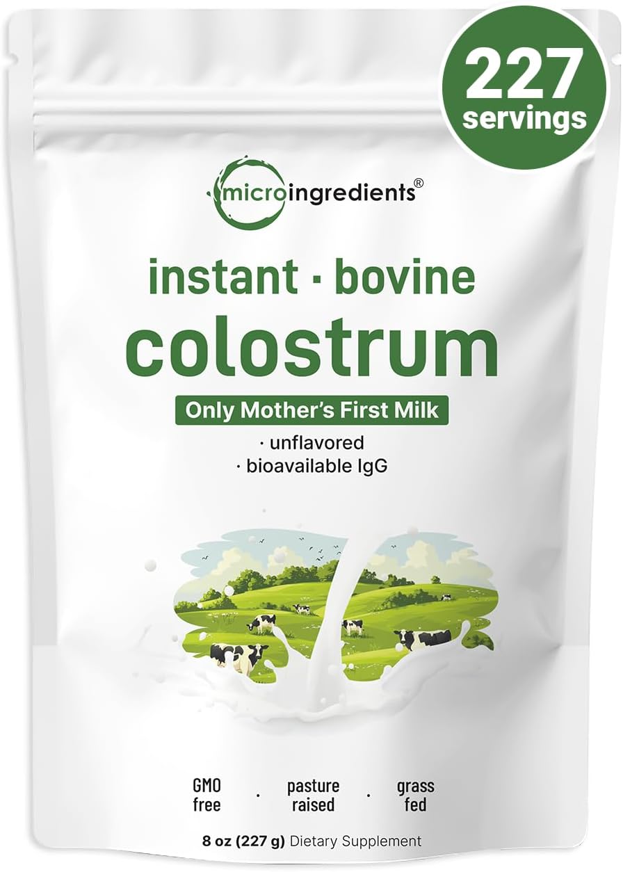 Micro Ingredients Bovine Colostrum Powder front view packaging