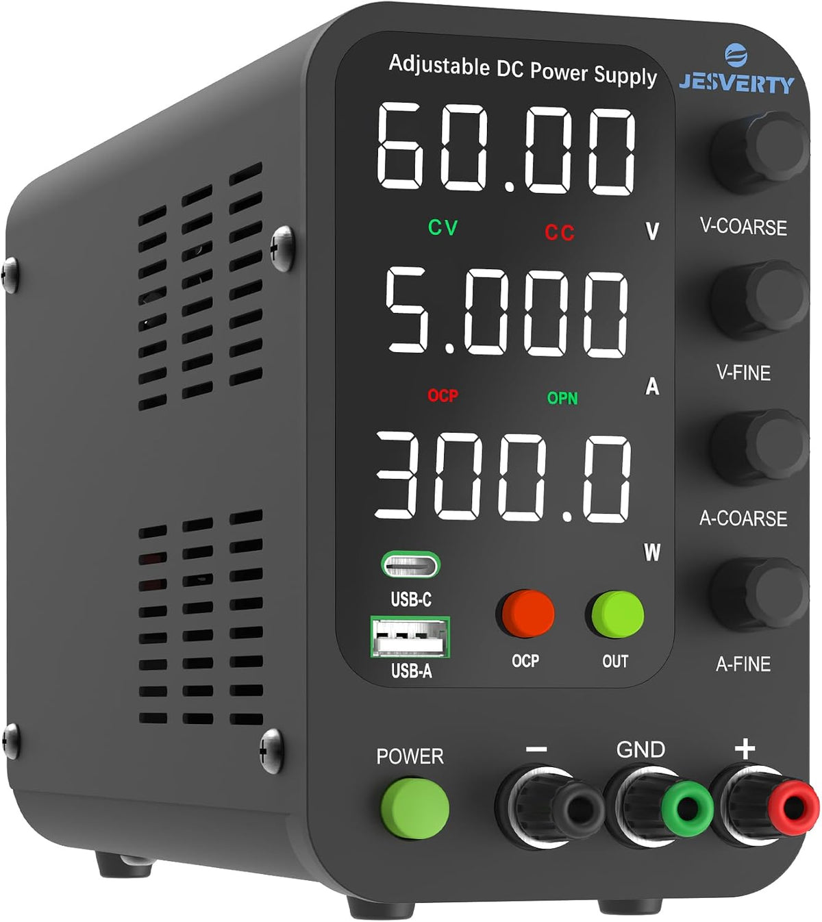 Jesverty electronics testing equipment packaged with accessories and manual.