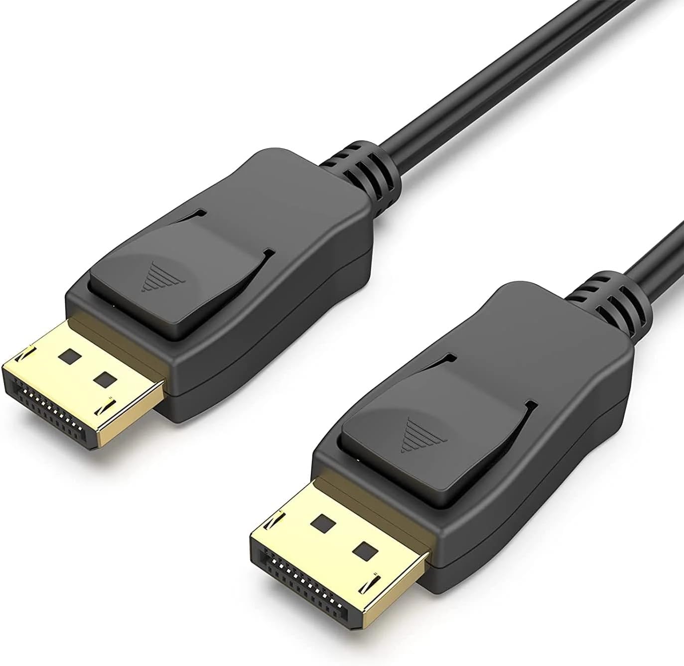 Kado DisplayPort 1.4 Cable front view showing gold plated male connectors.