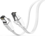 Celertec Cat8 ethernet cable front view with RJ45 connectors