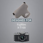 Protective neoprene camera pouch open view