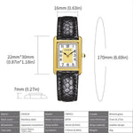 Side profile of the CNYXCN women's watch crown and slim case.