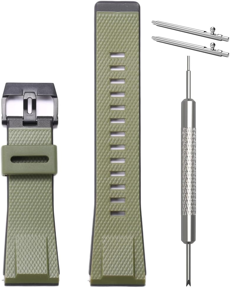 Wristarmor resin strap replacement front view of olive green band