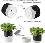Nihow flower pot cotton wick and drainage system close up
