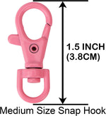 Samloo metal snap hook lobster clasp showing 360-degree swivel design