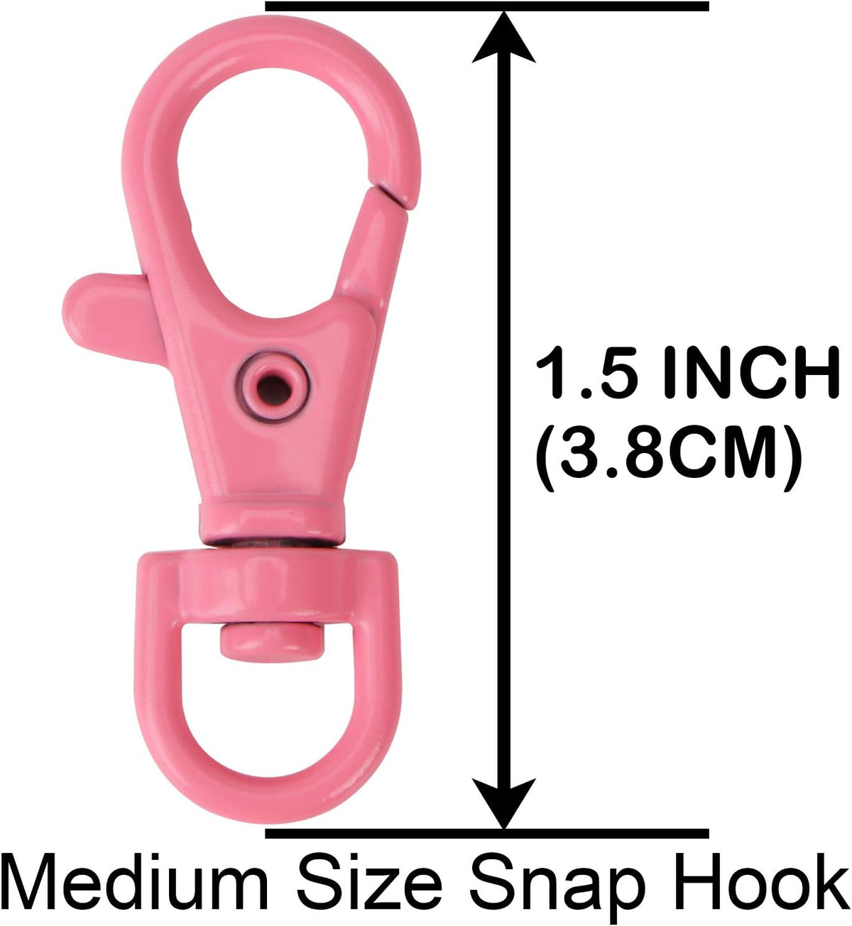 Samloo metal snap hook lobster clasp showing 360-degree swivel design