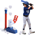 EagleStone 2-in-1 T-Ball set with pitching machine front view