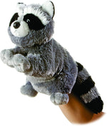 Aurora animal hand puppet child interaction pose