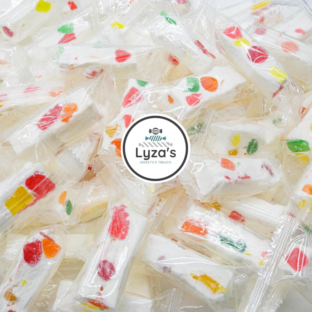Lyza's Sweets & Treats Italian jujube nougat candy bulk bag front view showing authentic packaging.