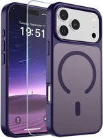 SUPFINE Magnetic for iPhone 16 Pro Max Case Wine Red | With Screen Protector, Translucent Matte, Compatible with MagSafe, Military Grade Drop Proof, Rugged Shockproof Protective - Image 15