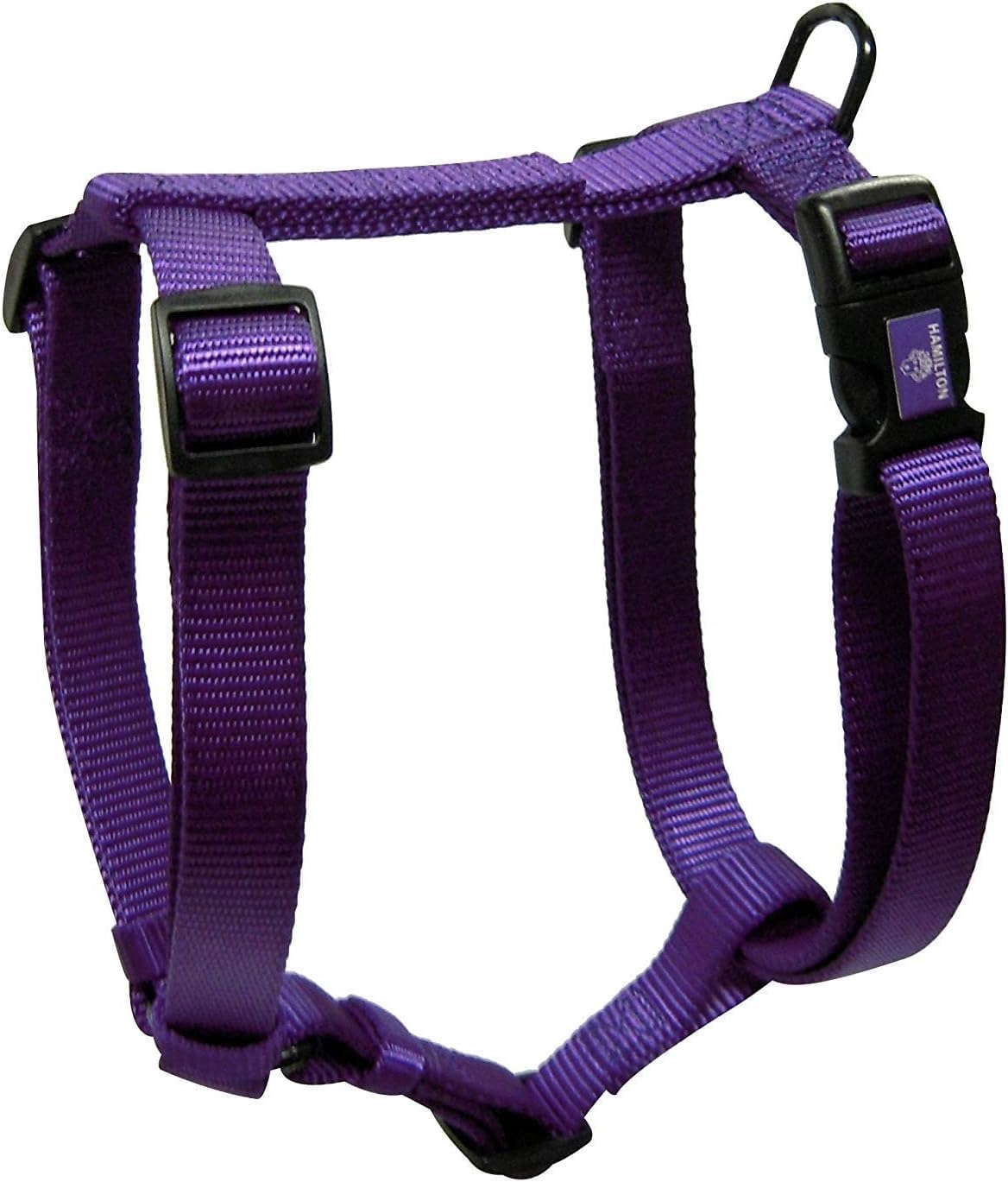 Hamilton adjustable comfort nylon dog harness purple front view