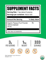 Organic Papaya Fruit Powder mixed into a healthy smoothie