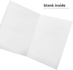 Sleazy Greetings birthday card showing the blank interior writing surface