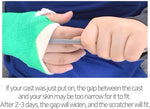 SC SCRATCH 'N' CLEAN cast care tool packaged for arm and leg use