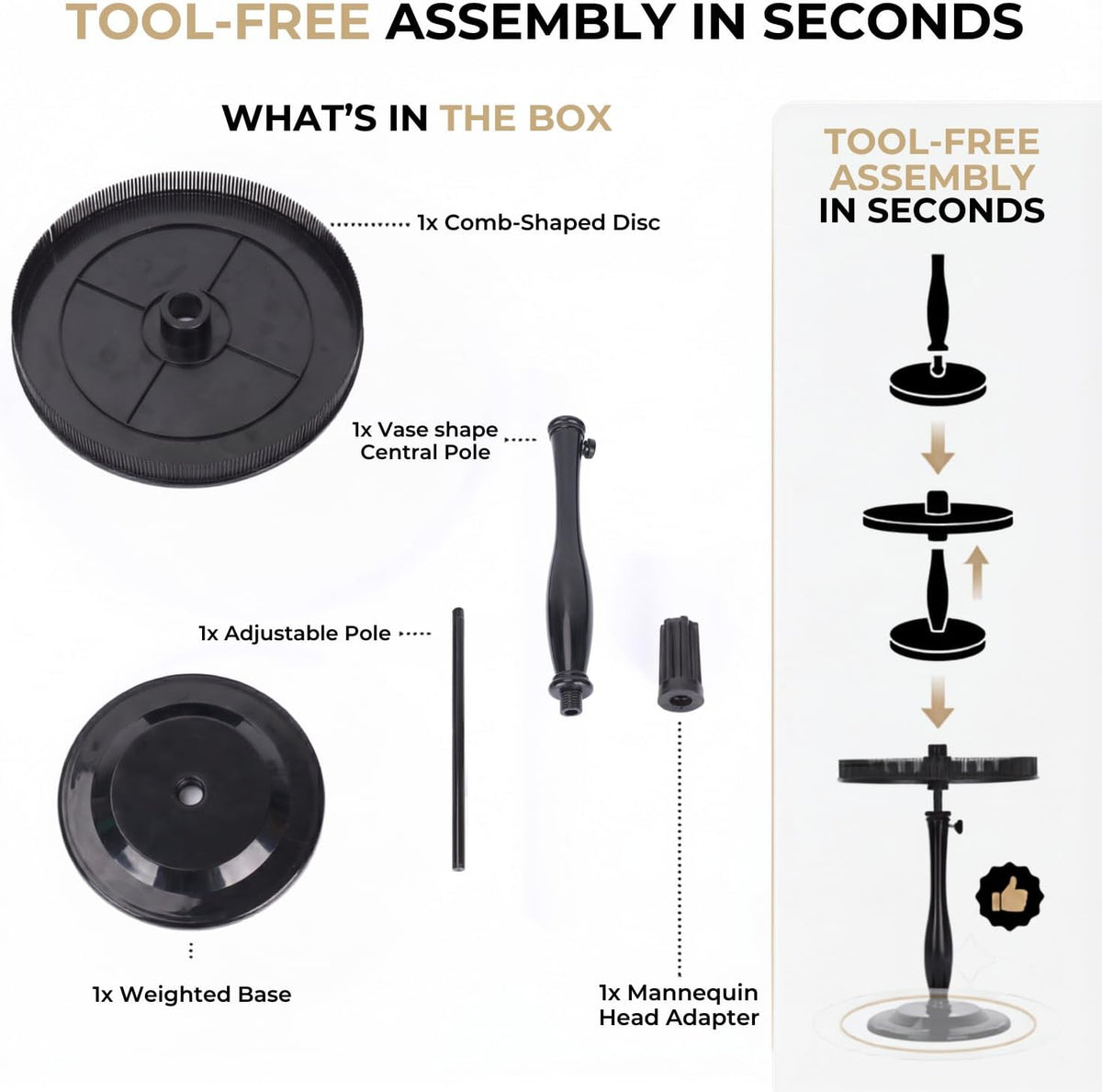 Lightmay hair extension holder with removable top design