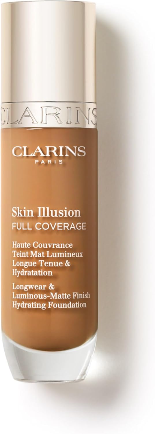 Clarins Skin Illusion Longwear Full Coverage Foundation|Luminous Matte Finish|24H Hold and 24H Hydration|Natural Looking|Transfer, Sweat and Smudge Proof| Contains Hyaluronic Acid|1 Fl Oz - Image 13