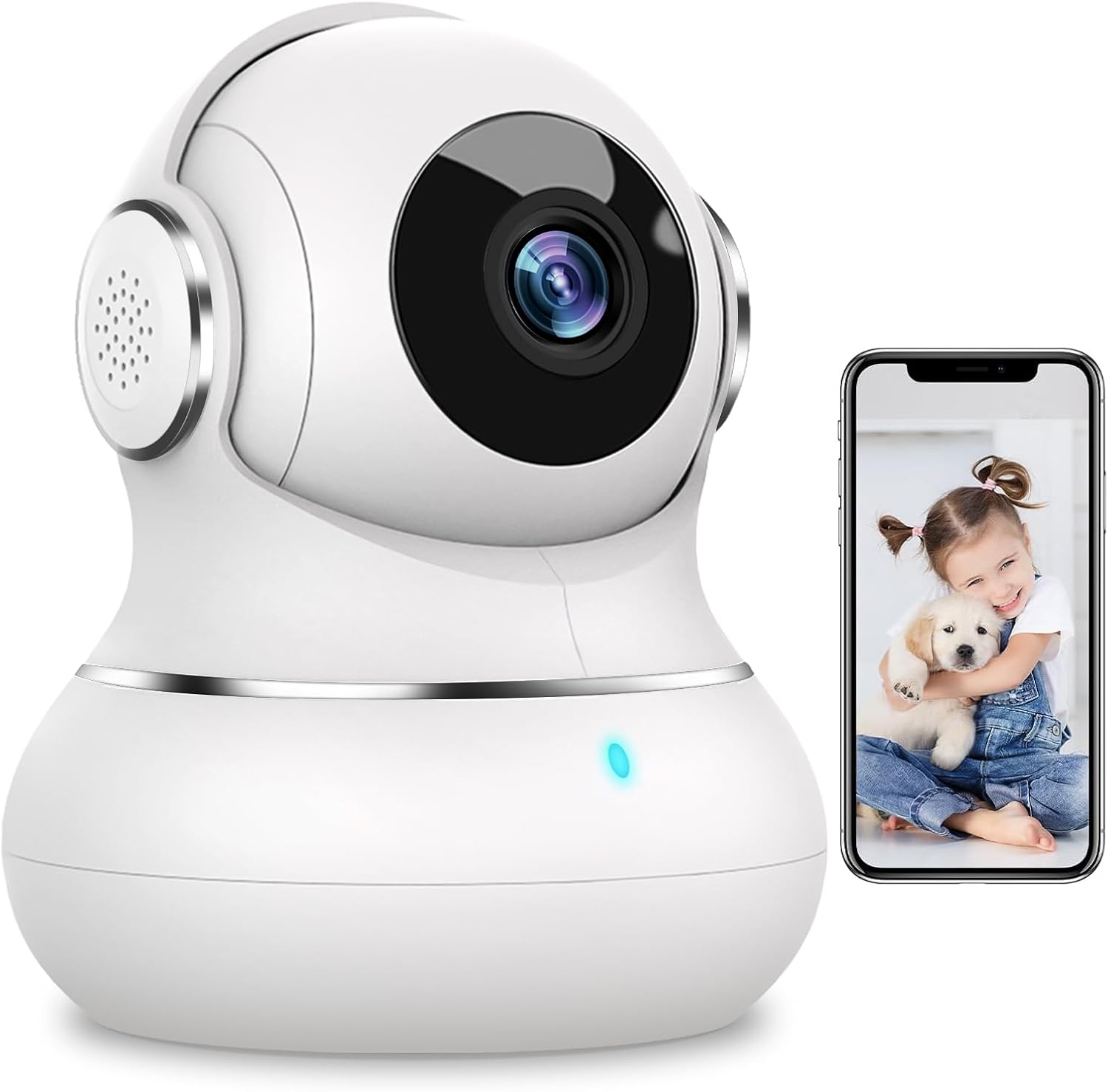 Litokam indoor security camera 2K front view tracking home security