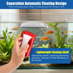 Ergonomic fish tank cleaning brush with strong N38 rare earth magnets for double sided scrubbing.