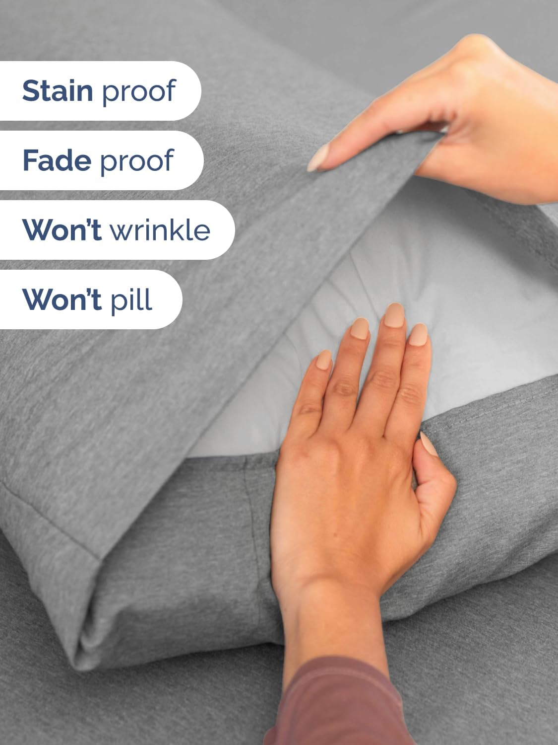 Soft double brushed microfiber fabric texture close up