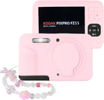 Seltureone silicone camera case for Kodak Pixpro Fz55 front view in pink