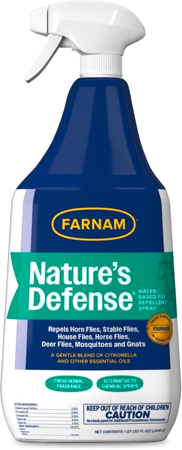 Farnam Natures Defense horse fly repellent spray 32 Ounce front view