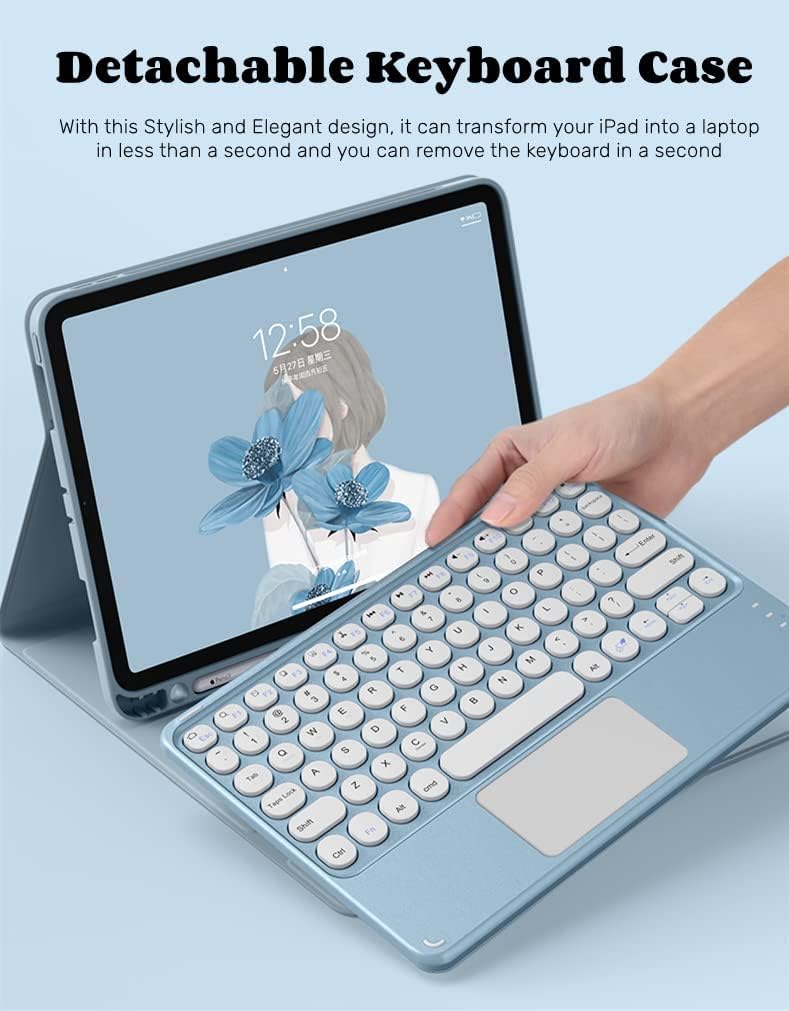 AnMengXinLing Galaxy Tab keyboard case featuring built-in multi-touch trackpad