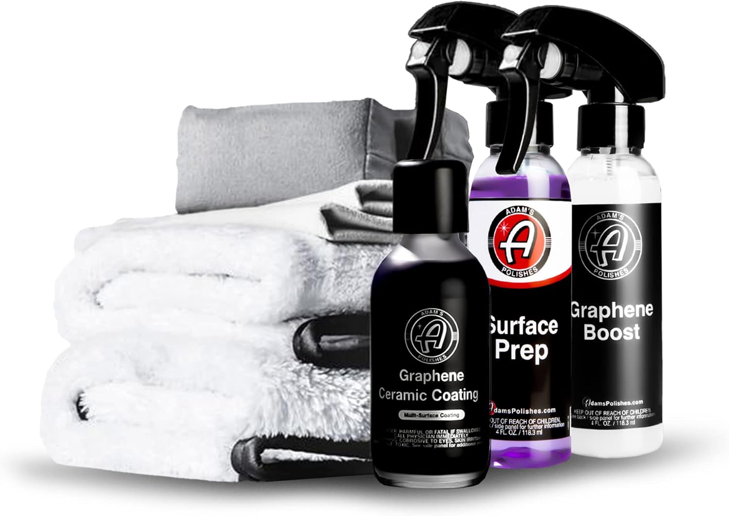 Adam's Polishes UV Graphene Ceramic Coating Kit front view showcasing the original premium packaging for professional car paint protection.