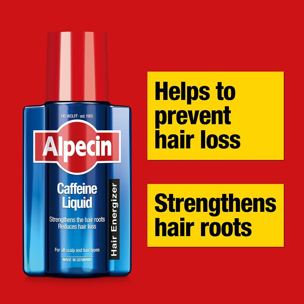 Alpecin caffeine scalp tonic dosage tip and back label details
