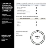 Toniiq NAD plus booster capsules side panel detail highlighting GMP certified manufacturing