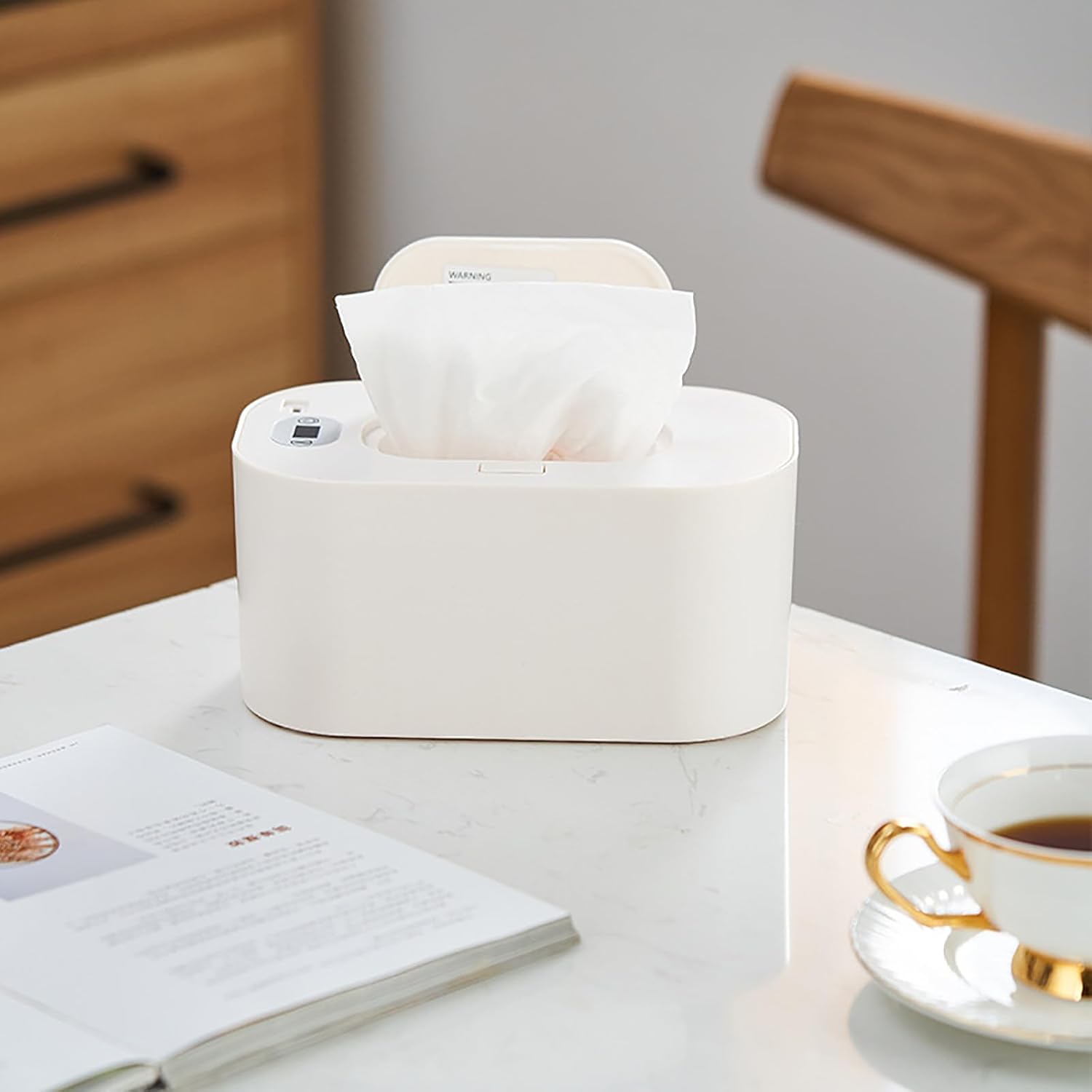 Banapoy portable baby wipe warmer white front view
