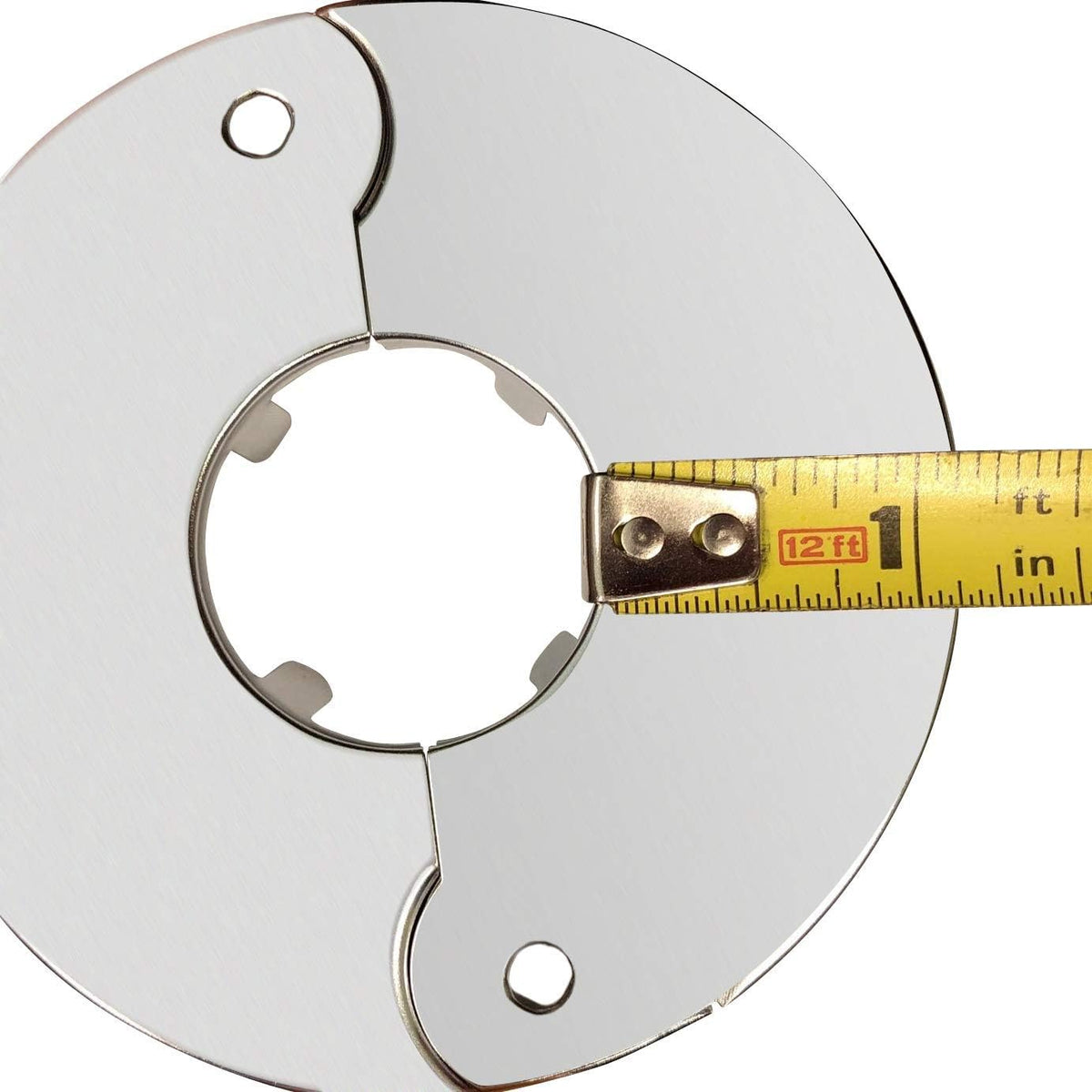 Pack of six plumbing plates laid out together