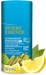 Desert Essence lemongrass deodorant front view natural stick