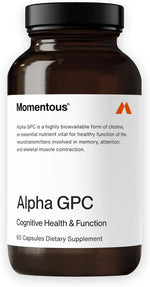 Momentous Alpha GPC front view bottle packaging